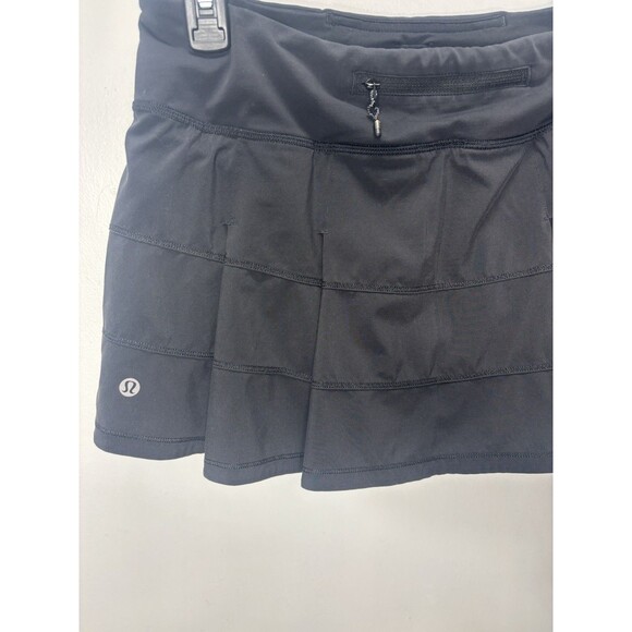 Lululemon Womens Pace Rival Skirt way Stretch 15" Black Sz 6 - Picture 11 of 14